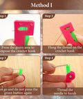 Instructional method for Automatic Needle Threader Set For Sewing Machines And Hand Embroidery Ultra Handy Mini Portable Tool
