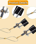 Beefed Up Carbon Fiber Servo Arm Push Pull Rod Rudder Control Kit For RC Planes And Model Aircraft Lightweight Durable Wing Fixing Assembly With Ball Jointed Rods And Precision Linkage detailed view with cable and joints