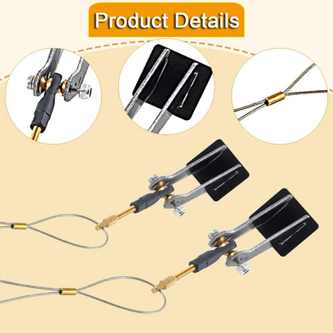 Beefed Up Carbon Fiber Servo Arm Push Pull Rod Rudder Control Kit For RC Planes And Model Aircraft Lightweight Durable Wing Fixing Assembly With Ball Jointed Rods And Precision Linkage detailed view with cable and joints