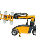 Heavy Duty Electric Vacuum Lifter Featuring Dual Mobile Suction Cups For Glass Granite Marble Slabs And Plywood Sheets with adjustable arm.