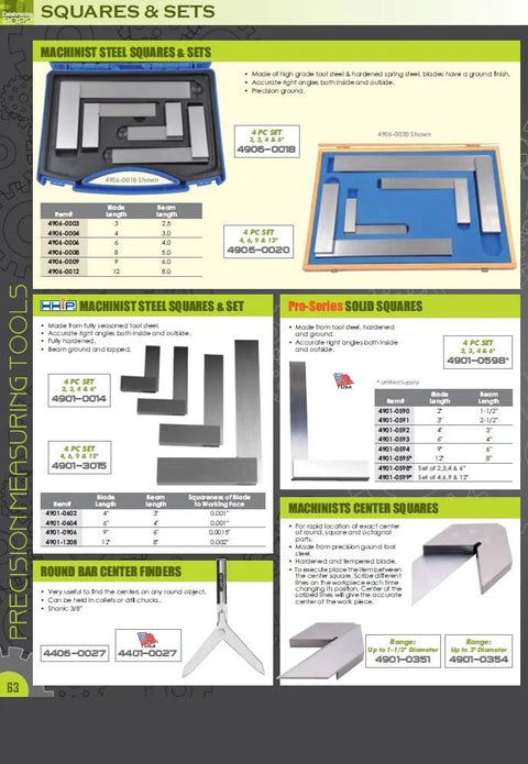 HHIP 4901-2705 precision granite square, black, 10 x 6 x 1