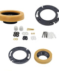 Heavy Duty Butter Wax Ring Kit With Reinforced Bolts Fits 3 Or 4 Inch Pipes, includes wax ring, spacer, bolts and washers.