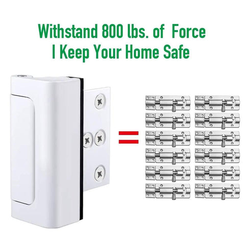 Front Door Security Reinforcement Lock With 800 Lbs Strength Kid Safe Tamper Resistant Inside Flip Lock High Deadbolt Easy Install Built For Real Home Defender Keeps Your Fam Safe From BreakIns