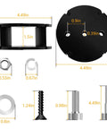 2 Inch Airbag Lift Spacers For Lifted Trucks with dimensions, heavy duty bolts, and washers for installation