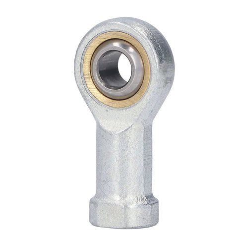 Bulletproof Spherical Rod End Bearings 4 Pack Featuring Genuine Right Hand Thread For Domestic And Import Vehicles Self Aligning Si10Tk design, showing a close-up of a single rod end with brass and steel parts.