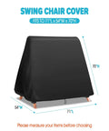 Waterproof A Frame Swing Cover For 72 Inch Porch Swings Glider Hammocks Windproof With Drawstring Buckles Outdoor Weather Protector