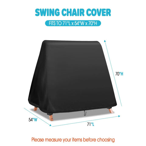 Waterproof A Frame Swing Cover For 72 Inch Porch Swings Glider Hammocks Windproof With Drawstring Buckles Outdoor Weather Protector