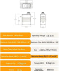 Tough As Nails 9KG Micro Digital Servo Motor With All Metal Gears And Hollow Coreless Mechanics For RC Cars Planes And Helicopters Delivering High Precision And Sick Torque Black dimensions and specifications diagram.