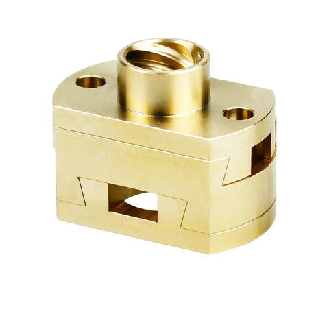 Smooth Ride For Your 3D Printer With This Solid Half PC Coupler Designed Specifically For Ender 3 And Cr10 Models Featuring A 18mm Shaft Fitment Paired With That Essential Oldham Style T8x8mm Nut To Keep Your Prints Rocking Steady Without Wobble Or, brass PC coupler for 18mm shaft