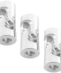 5 Pack Universal Rotatable Steering Shaft U Joint Coupler for RC Cars Robots Crawlers and Boats 6mm to 6mm Metal Motor Connector With 360 Degree Universal Joint Durable Direct Axis Motor Use, silver metal