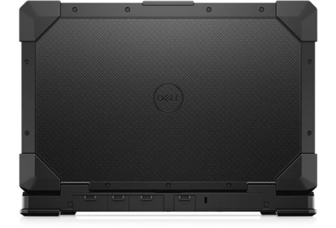 Built Tough 14 Inch Laptop Packin Intel Core I5 With 16 Gigabytes Ram And 256 Gigabyte SSD Runs Windows 11 Pro Real Smooth back view with textured black finish.