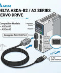 Illustration showing USB To SM 6P Encoder Cable For Delta ASDA B2 And A2 Servo Drives CN3 Port RS485 Pro Programmer Cable