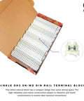 Box of DK2.5N-WE DIN Rail Terminal Block Screw Type White UL 600V 20A 12-22AWG Compact Wiring Block For Tight Spaces