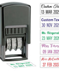 Custom Self Inking Date Stamp Personalized With Your Sign Off For Office And Business Gear Adjustable Date Wheel Stamps Through Twenty Thirty Five Top Shelf Desk Essential with date examples.