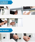 Heavy Duty Motorized Optometry Lift Table Boasting Slick Electric Height Adjustment during countertop installation and fuse location.
