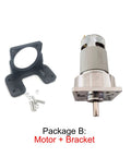 Premium 35 Watt 775 Dc Gearmotor Delivering Kick Ass 80 Kg Cm Torque And Slick Variable Rpm Range For Upgrading Hand Tools and bracket package.