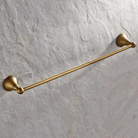 Brass Bathroom Accessories Set With Adjustable Towel Bar From 16.53 To 28.42 Inches Vintage Brushed Brass Wall Mounted Bath Hardware Kit