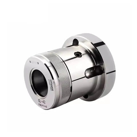 Rock Solid Cnc Lathe Chuck Mount And Precision Spindle Sleeve Direct Swap Part For CL 42A5 173E Setup side view of shiny spindle sleeve.
