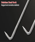 Close-up of Built Tough Stainless Steel Manhole Cover Hook With Triangular Handle, showcasing rugged design and durability.