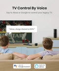 Two people using RM4 Mini Smart Infrared Remote Hub For 2.4GHz WiFi Control Lets You Power TV Air Conditioner Set Top Boxes