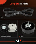 Serpentine Belt Drive Kit for Chevrolet Silverado 1500 2005 2013 4 3L V6 Express 1500 2500 GMC Sierra 1500 Savana