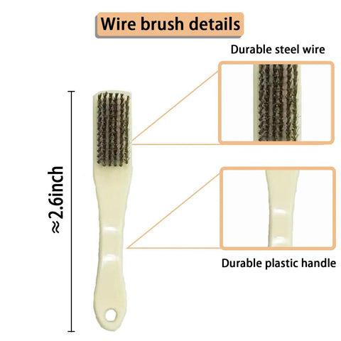 All In One 3D Printer Finishing Kit With 25 Piece Deburring Set, wire brush with durable steel bristles and plastic handle, 2.6 inches
