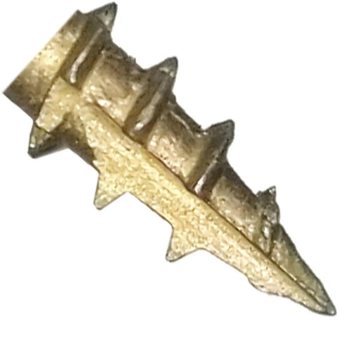 Close-up of 8 By 3/4 Inch Bronze Coated Exterior Wood Screws ACQ Compatible All Weather Workhorse