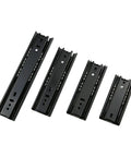 Wide Drawer Slide Rails 4 Inch Short Ball Bearing Guides Folding Ball Rail System 2 Pack for Small Cabinets in Black Finish