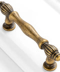 Set Of 10 Antique Brass Cabinet Pulls 3 Inch Center To Center Drawer Handles For Kitchen Cabinets Dresser Cupboard Bedroom And Bathroom Durable Solid Metal With Anti Rust Finish French Classical Style