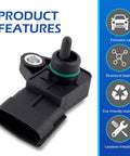 Direct Fit Map Sensor Replacement For Kia Vehicles that fits various models, shown close-up with eco-friendly materials and stability.