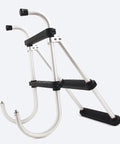 Four Step Aluminum Folding Boat Ladder Delivers Five Hundred Pound Capacity With Non Slip Steps Lightweight Removable Design For Pontoons Yachts And Docks Built Tough For Adults Kids And Gear, aluminum boat ladder with four non-slip steps