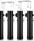 Heavy Duty Steel Table Risers Four Pack With Dual Height Adjustable Leg Extenders For Ergonomic Desk Setup That Slashes Back Strain And Makes Your Home Office Vibes Hit Different Every Day, showing adjustable leg extenders.