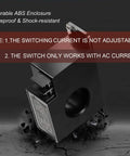 Miniature Current Switch No External Power Needed Self Powered Normally Open Amp Sensor Relay For AC 1 To 50A Detectable