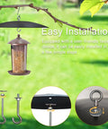Heavy Duty 13 Inch Metal Bird Feeder Baffle Guard for Outdoor Hanging Weatherproof Black Shield setup instructions