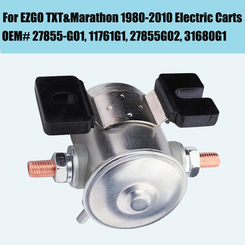 36V EZGO Solenoid Relay Kit For EZGO Electric Golf Cart, 70 Series Continuous Duty, copper contacts, 4 terminal view
