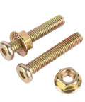 Heavy Duty M6 Flat Round Head Hex Socket Screws With Flange Nuts Kit Zinc Plated Allen Bolts M6x10 set for DIY and furniture use