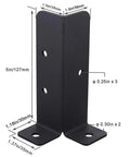 Four Pack Adjustable Deck Post Anchor Brackets Fits 1.5x1.5, 2x2, 2x4, 4x4 Posts, Heavy Duty Reversible Wood Fence Post Bases Kit
