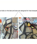 Heat dissipation holes in Two Cats In Love Tiffany Style Stained Glass Accent Table Lamp Night Light For Home Decor.