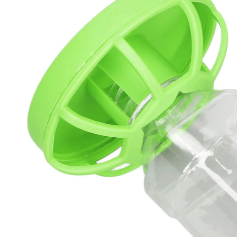 Slick Automatic Reptile Water Bowl And Tortoise Water Dish Featuring Rock Solid Plastic Build, close-up of detachable bottle lid.