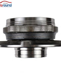 Side view of front and rear wheel bearing and hub assembly for Audi 2008 to 2015 A4 A5 A6 A7 Quattro Allroad Q5 RS5 S4 S5 S6 S7 S8 SQ5 AWD drop in fit replacement high quality.