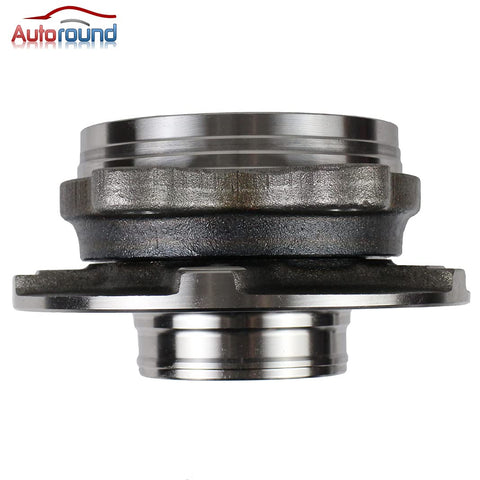 Side view of front and rear wheel bearing and hub assembly for Audi 2008 to 2015 A4 A5 A6 A7 Quattro Allroad Q5 RS5 S4 S5 S6 S7 S8 SQ5 AWD drop in fit replacement high quality.