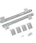 Full Extension Ball Bearing Drawer Slides 1 Pair For Home Office Long Rail Silver 27mm shown with screws and brackets