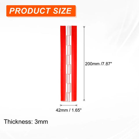 Four Piece Clear Acrylic Hinges With Knockout Grip Self Adhesive Backing And Smooth 275 Degree Pivot, size 200x42mm