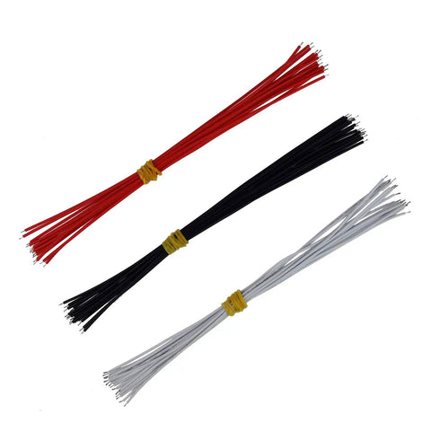 45 Piece 22AWG Guitar Hookup Wire Kit In Red White And Black 8.3 Inch Leads Durable Copper Core Flexible Pickup Wires For Guitars And Other Musical Instruments DIY Wiring And Repairs