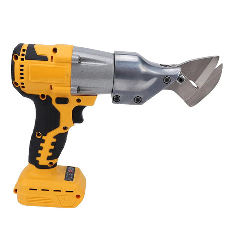 Cordless Electric Metal Shears With Adjustable Speed For DIY Projects And Marine Applications, featuring a metal blade and ergonomic handle.