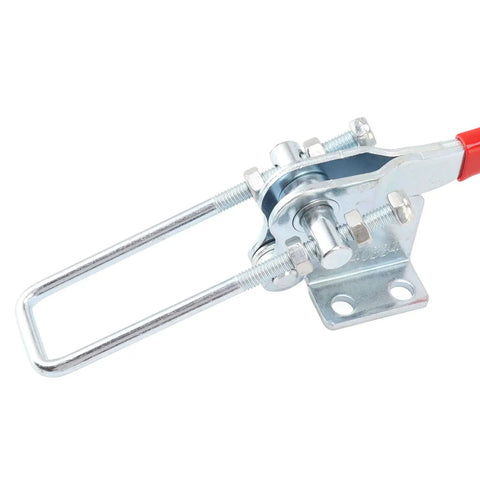 Built Tough Heavy Duty Toggle Latch Clamp 450kg Holding Power for tool boxes and storage cases, iron hasp lock side view