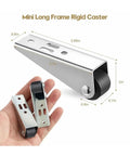 Heavy Hauling Farm Gate Roller Wheels Kit With Slick Ball Bearing Glide, Rock Solid Anti Sag Hardware, No Fuss Low Profile Sliding Rollers For Barns And Wooden Gates, Six Piece Set shown next to dimensions.