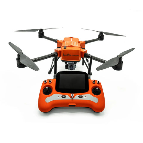 Fisherman Max Heavy Lift Fishing Drone With 7.0 Lbs Bait Capacity 1.5Km Casting Range IP67 Waterproof Foldable Drone 4K Camera and remote.