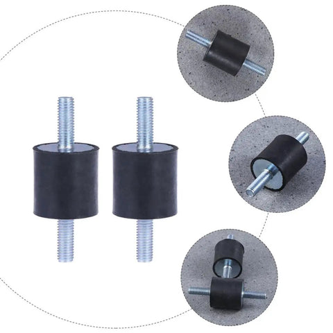 Anti Vibration Rubber Isolator Mounts 5 Pack for Generators and Gear Equipment Silent Black Shock Absorbers With Buffering and Shock Absorption Durable High Durometer Vibration Pads, black rubber mounts with threaded bolts