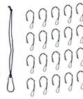 25 Pcs Batting Cage Net Hangers With Steel Carabiners And Lanyards For Baseball Golf Backyard Rope Net Hanging Accessories